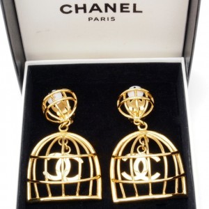 Vintage Chanel Birdcage Earrings