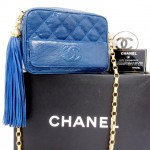 Vintage Chanel Blue Lizard bag 4