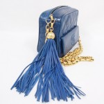 Vintage Chanel Blue Lizard bag 2