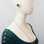 Chanel green Gripoix earrings 3