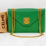 Vintage Celine Envelope Bag Electric Green