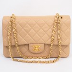 Beige Chanel Double Flap Bag 1
