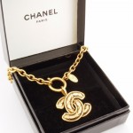 Vintage Chanel Logo Necklace 1