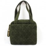 Chanel Tote Bag green suede 2