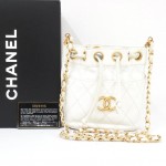 Chanel tote bucket white 2