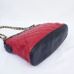 Red Chanel Bag with Blue Trim 4