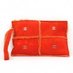 Chanel Clutch Bag Orange Sheepskin 2