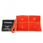 Chanel Clutch Bag Orange Sheepskin 3