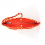 Chanel Clutch Bag Orange Sheepskin 6