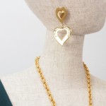 YSL earrings heart shape 3